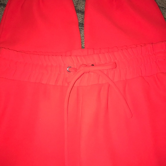 Dressy Red Joggers - Picture 3 of 9